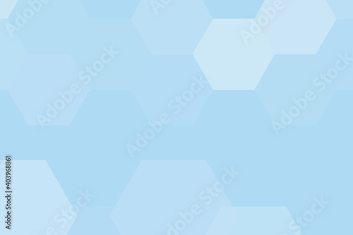 Blue geometric hexagon pattern background