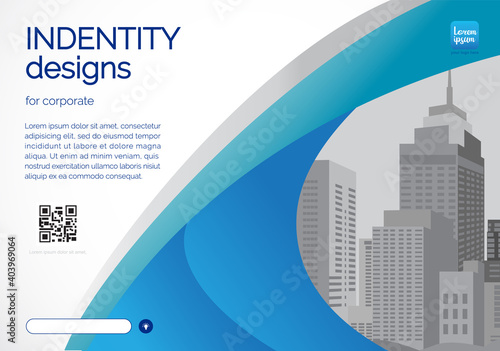 Template vector design for Brochure, Annual Report, Web design Poster, Corporate Presentation, Flyer, layout modern with blue color size horizontal, Easy to use and edit.