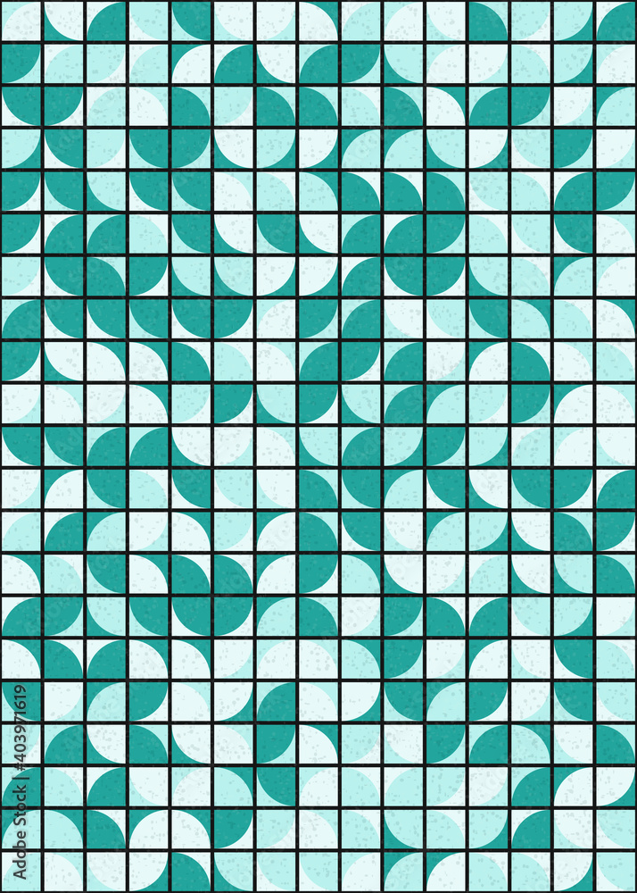 Fototapeta premium Abstract Geometric Pattern generative computational art illustration