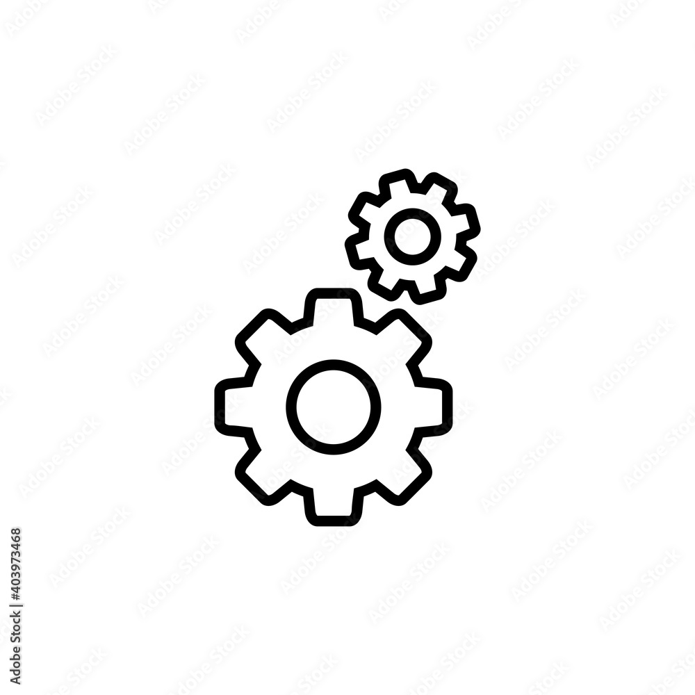 Setting Icon Vector. Cog Settings Icon Symbol