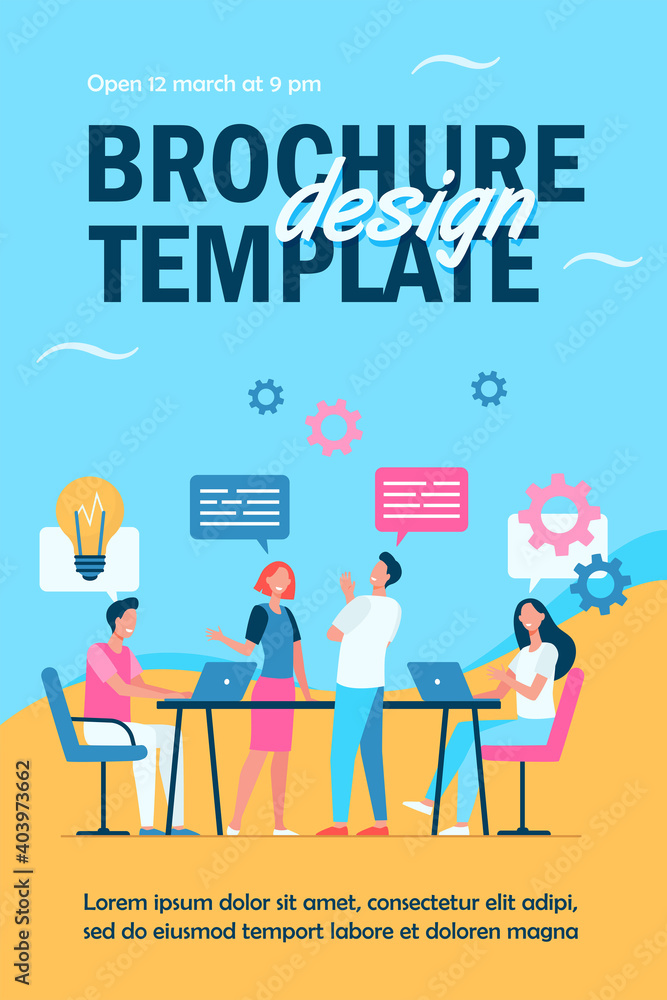 Business team planning working process Business team planning working process