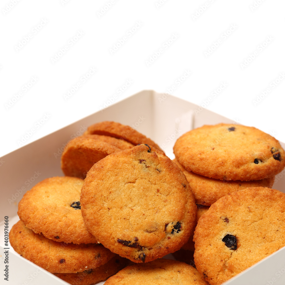 Cookies on a white background Cookies on a white background