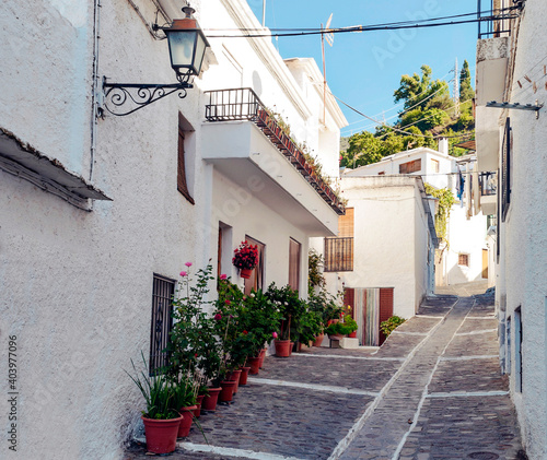 Fototapeta Naklejka Na Ścianę i Meble -  Street in the town of Pampaneira in Granada