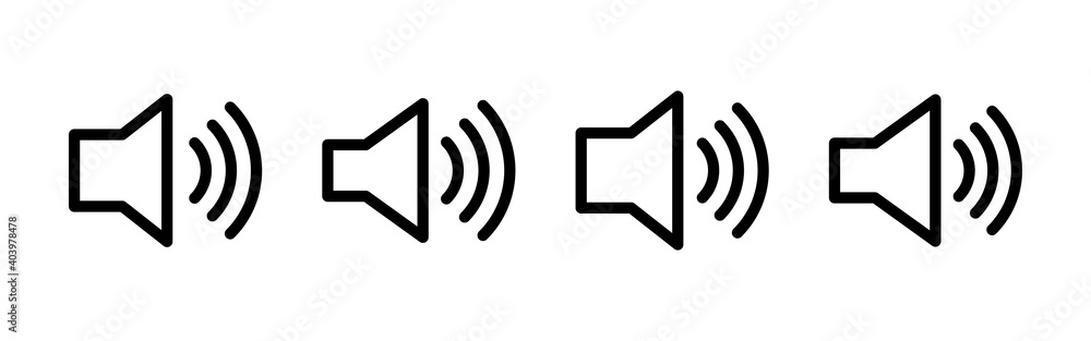 Speaker icon vector. volume icon vector. loudspeaker icon vector. sound symbol Speaker icon vector. volume icon vector. loudspeaker icon vector. sound symbol