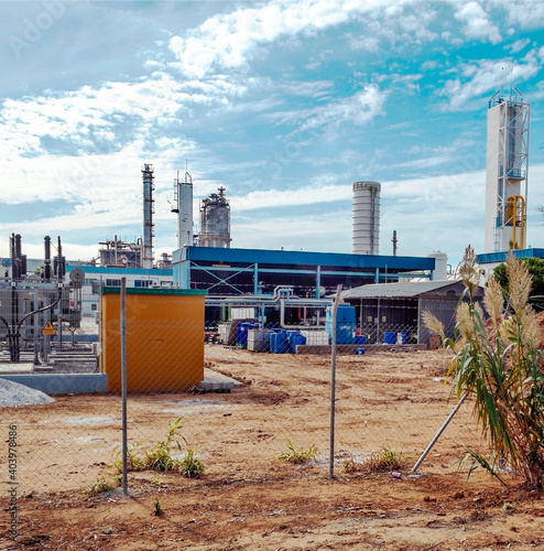 Industrial factories in the bay of Algeciras photo