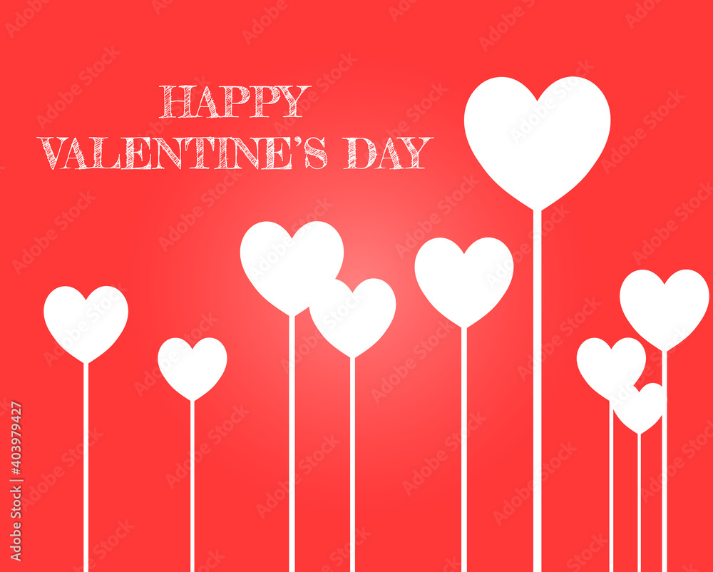Valentine's day background with hearts. Vector illustration. R
ed coloured wallpaper with heart shapes