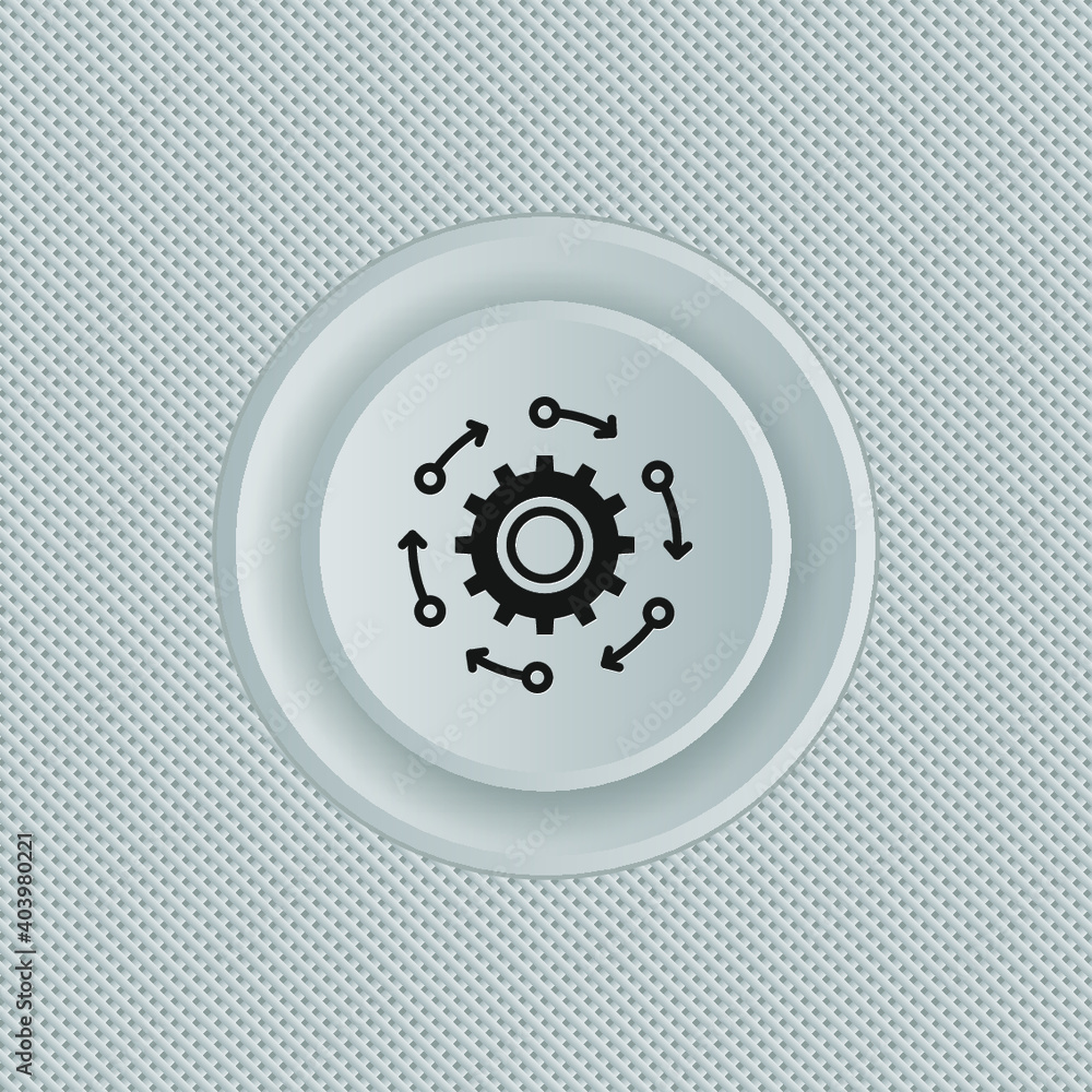 Update settings, preferences sign. Single line icon on white background. Vector illustration Update settings, preferences sign. Single line icon on white background. Vector illustration