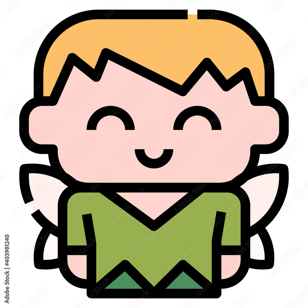 Obraz premium Fairy icon for web element , webpage, application, card, printing, social media, posts etc.