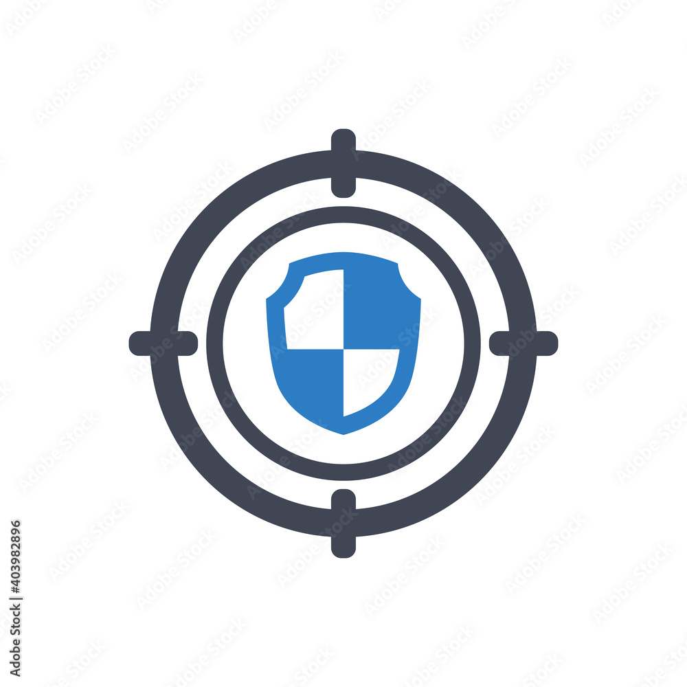 Obraz premium Security target icon