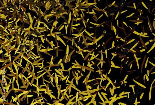 Dark Yellow vector template with repeated sticks.