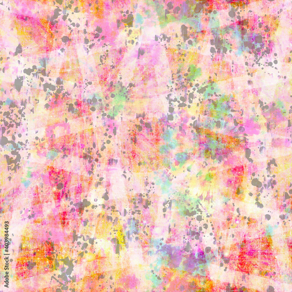 Abstract Pastel Geometric Paint Splash Pattern