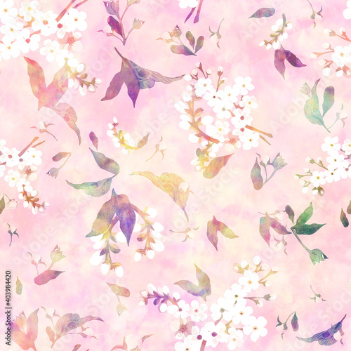 Blossom Floral Tie Dye Pattern