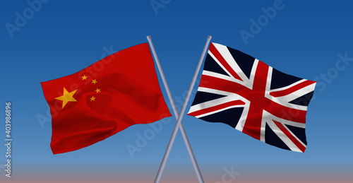 中国 イギリス 国旗