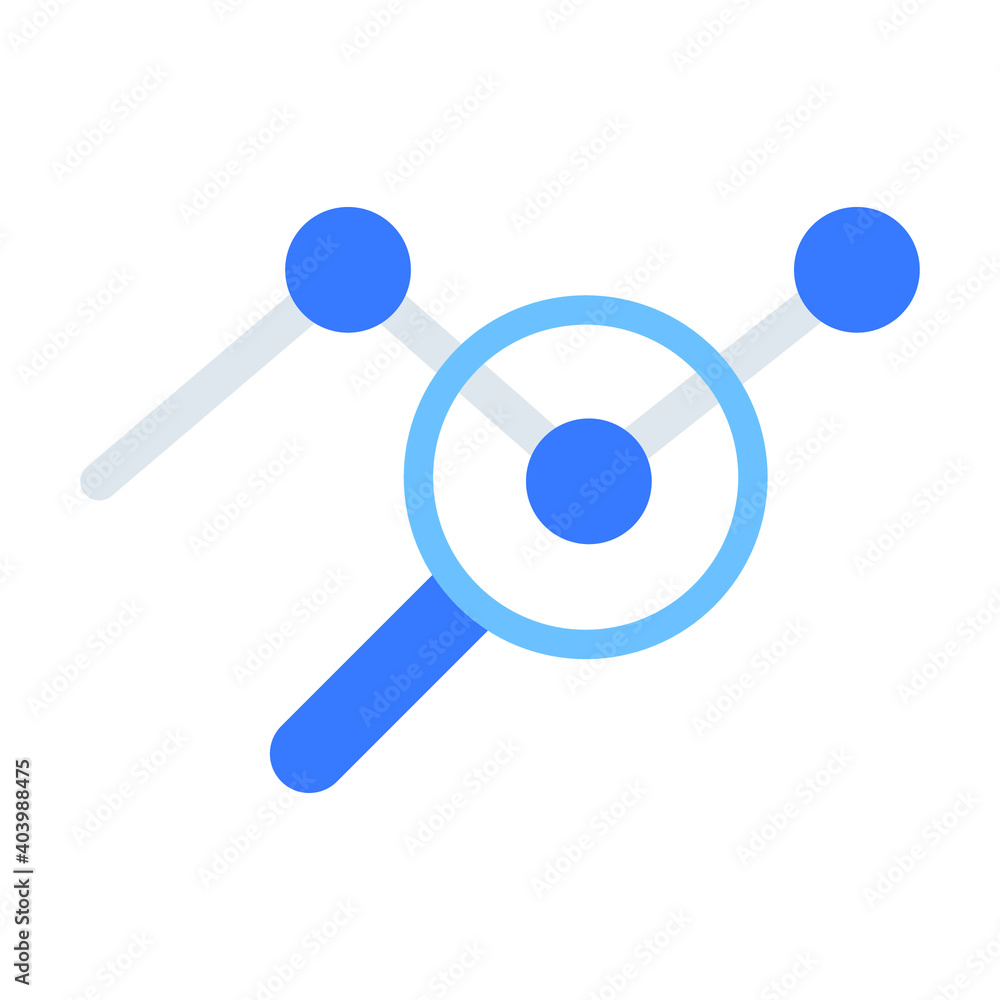 Flat Design Style Data analysis icon. infographic analytic graph report and Magnifier for financial analysis. Magnifying glass analyzing data. vector illustration design on white background EPS 10 Flat Design Style Data analysis icon. infographic analytic graph report and Magnifier for financial analysis. Magnifying glass analyzing data. vector illustration design on white background EPS 10