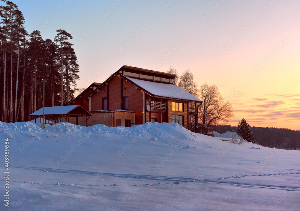 Home in the winter nature Home in the winter nature