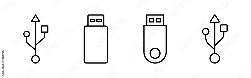 Usb icon vector. Flash disk icon vector Usb icon vector. Flash disk icon vector