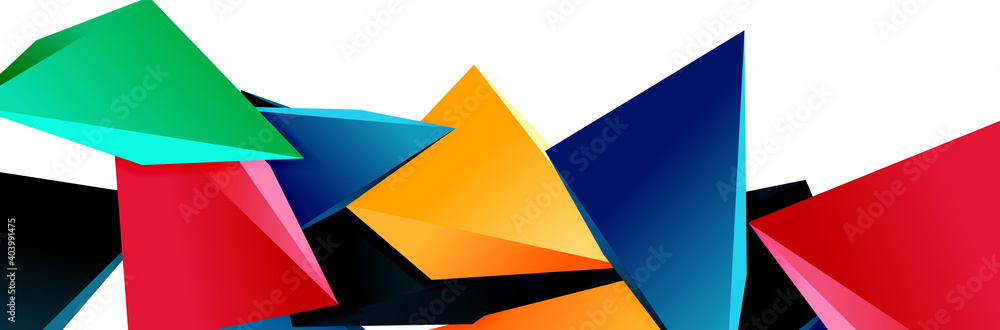 Triangle mosaic abstract background, 3d triangular low poly shapes. Geometric vector illustration for covers, banners, flyers and posters and other Triangle mosaic abstract background, 3d triangular low poly shapes. Geometric vector illustration for covers, banners, flyers and posters and other