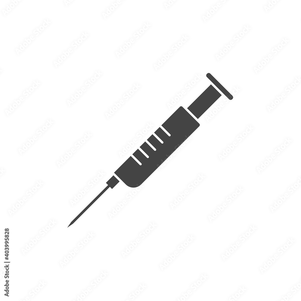 Medical syringe vector icon on white isolated background. Medical syringe vector icon on white isolated background.