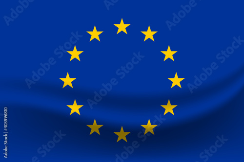 Waving flag of theEuropean Union illustration