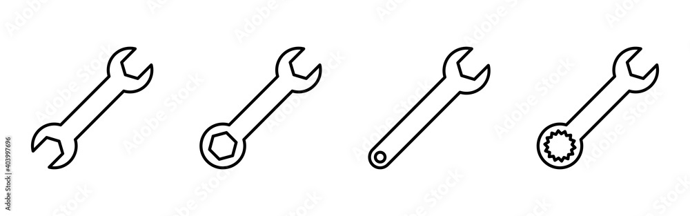 Wrench icon vector. repair icon vector. tools icon vector Wrench icon vector. repair icon vector. tools icon vector