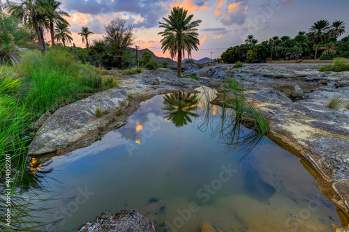 Country Side View of Muqniyat, Ibri, Sultanate of Oman. photo