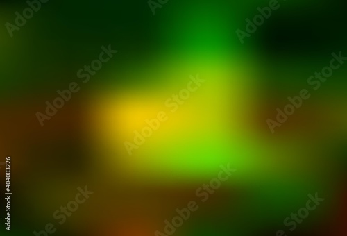 Dark Green, Yellow vector blurred shine abstract texture.