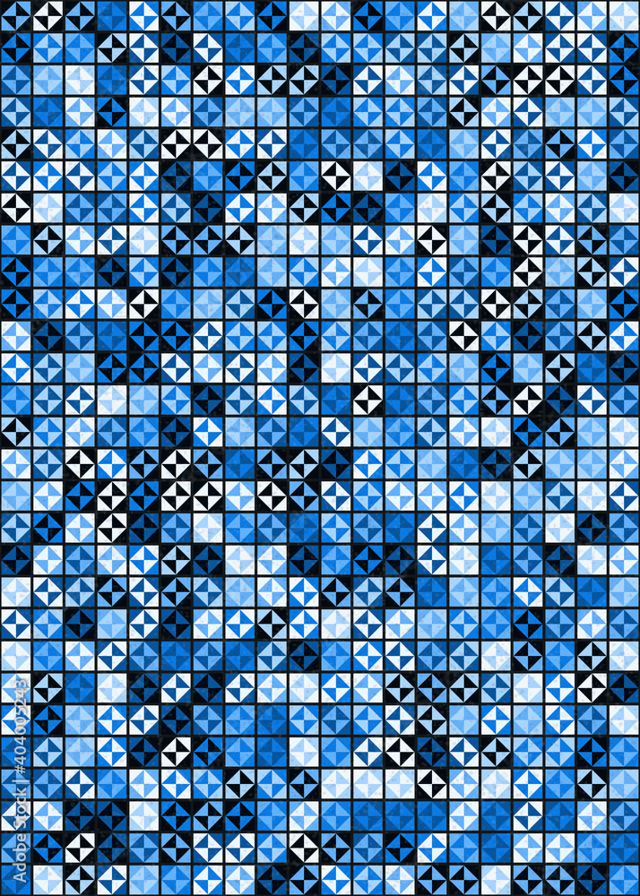 Fototapeta premium Abstract Geometric Pattern generative computational art illustration