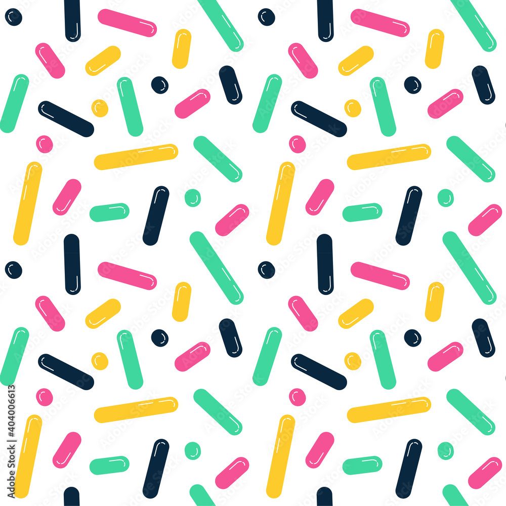 Seamless line doodle memphis pattern Fashion 80-90s Seamless line doodle memphis pattern Fashion 80-90s