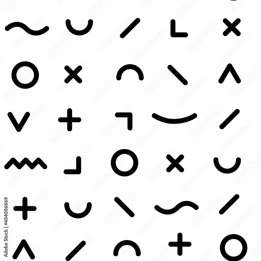 Seamless line doodle memphis pattern Fashion 80-90s Seamless line doodle memphis pattern Fashion 80-90s