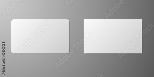 Business card realistic mockup. Blank realistic card template. Realistic business credit mockup. Stock vector.