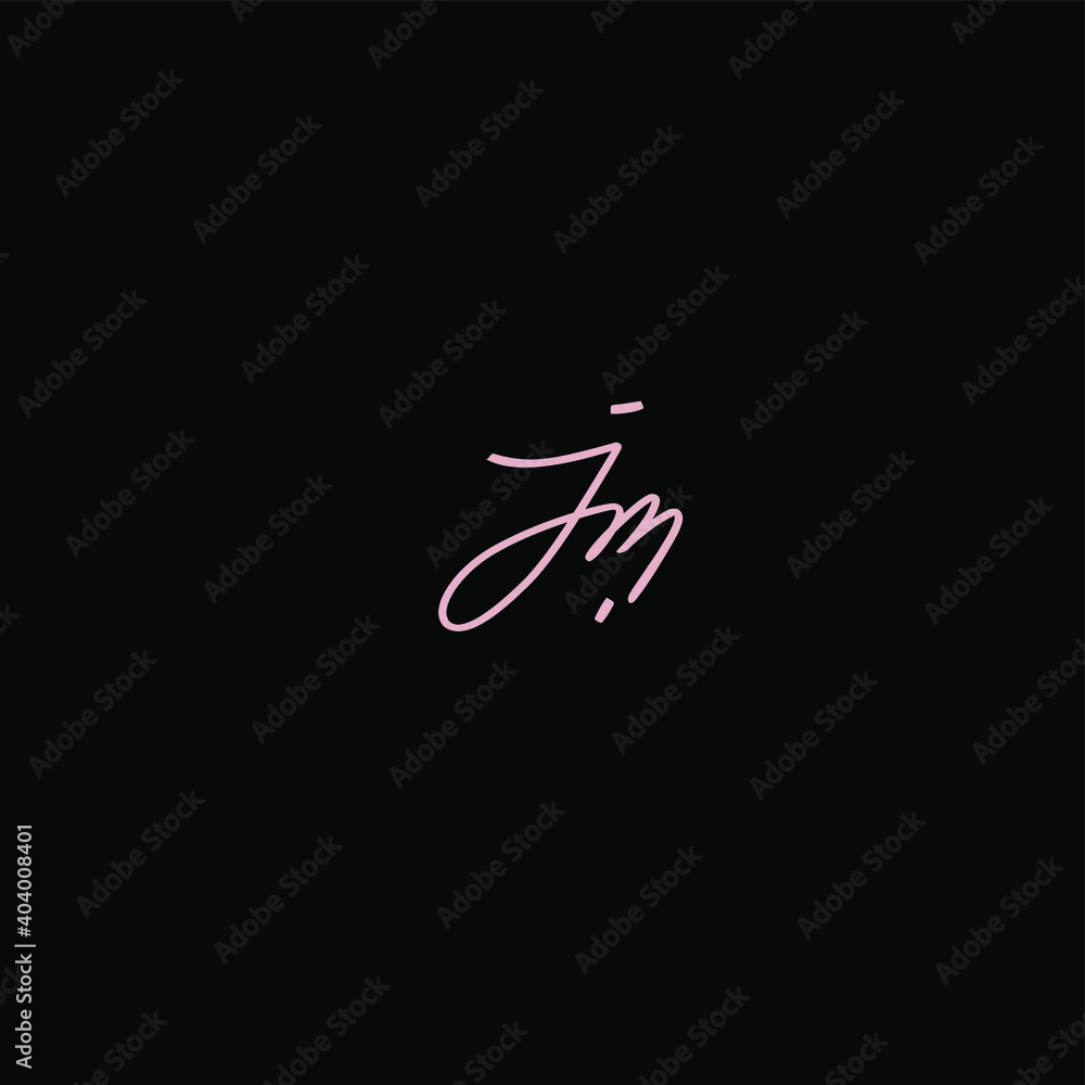 Jm initial handwriting logo for identity Jm initial handwriting logo for identity