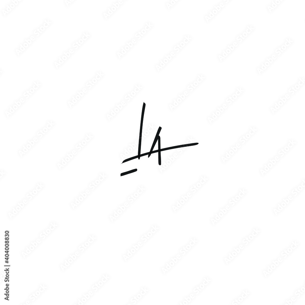 LA initial handwriting logo for identity LA initial handwriting logo for identity