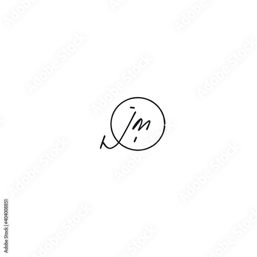 jm initial handwriting logo for identity