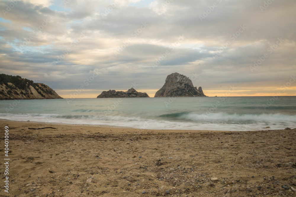 Sunset at CALA D'HORT, Ibiza, Baleares, Spain, April 2018