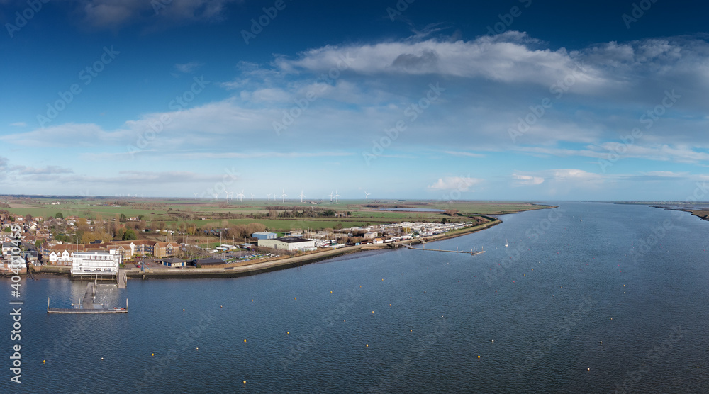 panoramic view of the river crouch in essex england
