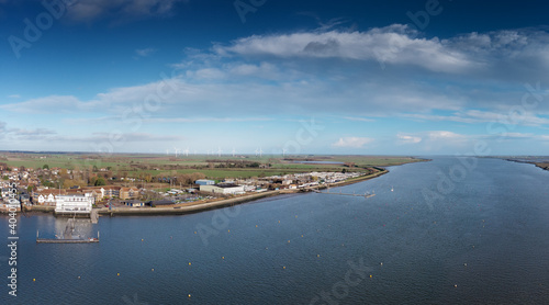 Photo panoramic view of the river crouch in essex england