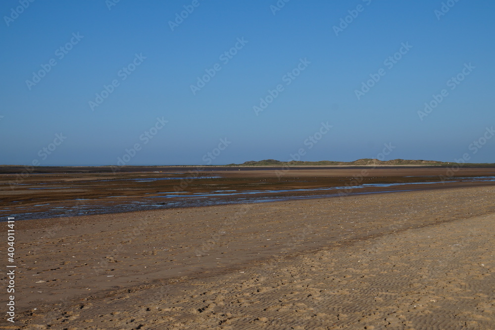 View on the North sea, Brancaster beach, Norfolk, UK, spring 2018 View on the North sea, Brancaster beach, Norfolk, UK, spring 2018