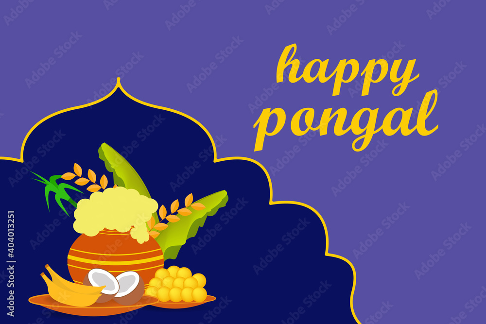 illustration of Happy Pongal Holiday Harvest Festival of Andhra Pradesh