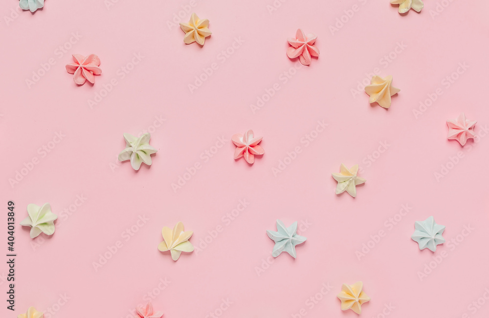 Sweets and candy on pink background, love and valentine concept Sweets and candy on pink background, love and valentine concept