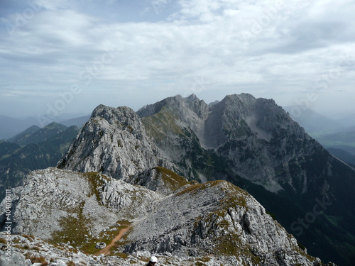 Widauersteig via ferrata, Scheffauer mountain, Tyrol, Austria photo