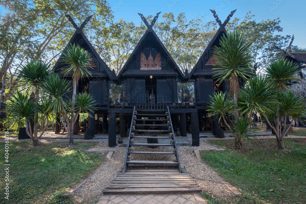 Baan Dam or Black House, famous attraction of Chiang Rai, Northern Thailand