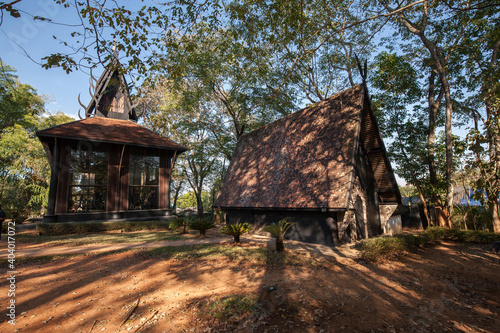 Baan Dam or Black House, famous attraction of Chiang Rai, Northern Thailand © maodoltee