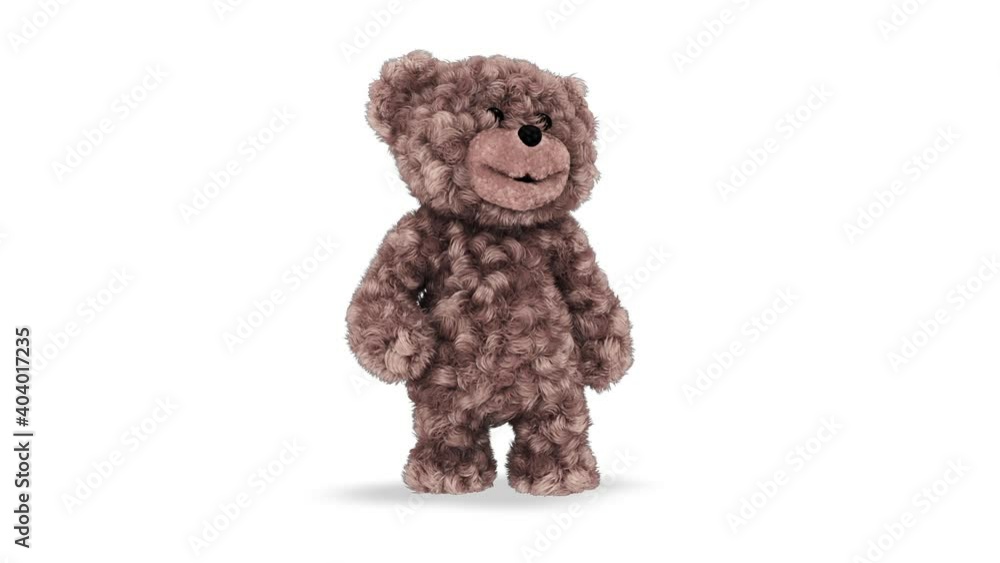 3d Teddy Bear Dancing Loop on White Background 3d Teddy Bear Dancing Loop on White Background