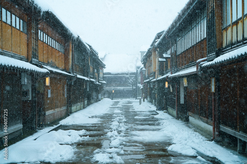 A snow day in Kanazawa, 2021.