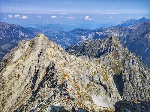 Wiew from Rysy in the Tatra mountains 