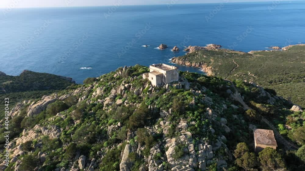 Aerial of the beautiful Beaches on Sardinia, Italy Aerial of the beautiful Beaches on Sardinia, Italy
