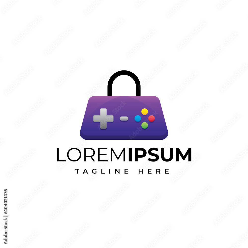 Game shop logo design vector template Game shop logo design vector template