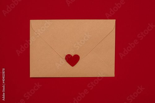 The love letter is sealed with a small heart