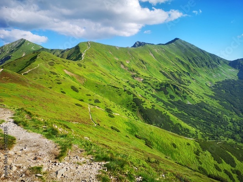 Green Tatra mountains in Poland 