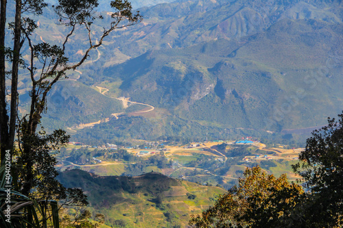 panorama of the mountains tiom